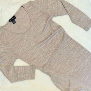 Beige & Cream Fitted Maxi Dress